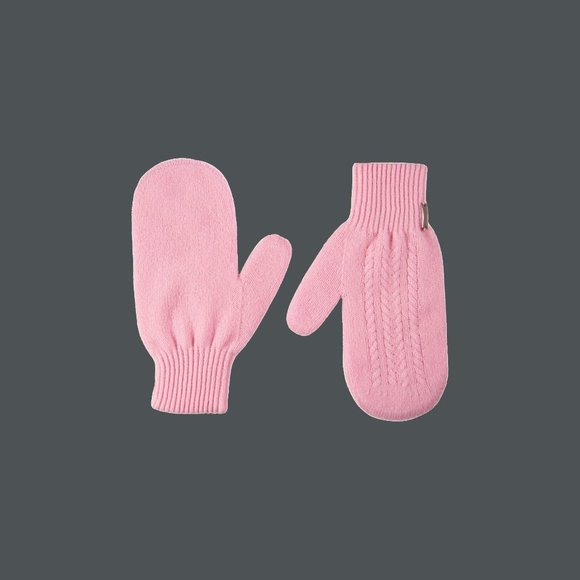 Pink color mittens, Warm winter mittens, Cozy warm mittens, Cashmere mittens - Picture 5 of 8